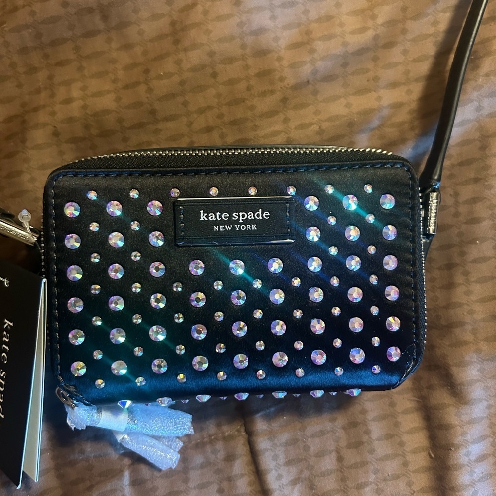 Kate Spade Black and Silver Studded Crossbody micro bag - Picture 5 of 15